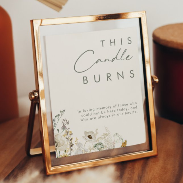 Whimsical Wildflower | Ivory This Candle Burns Poster (Creator Uploaded)