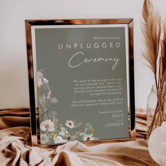 Whimsical Wildflower | Ivory Unplugged Ceremony Po Poster (Creator Uploaded)