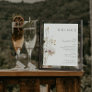 Whimsical Wildflower Ivory Wedding Drinks Menu Poster