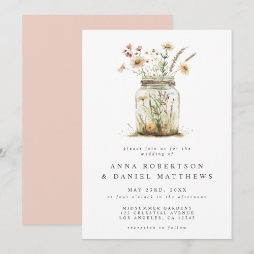 Whimsical Wildflower Mason Jar Wedding