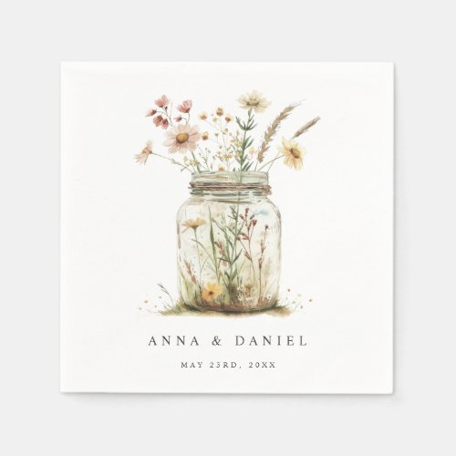 Whimsical Wildflower Mason Jar Wedding