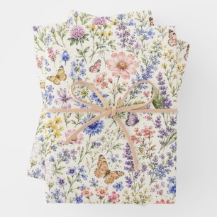 Whimsical Wildflower Meadow Garden Wrapping Paper