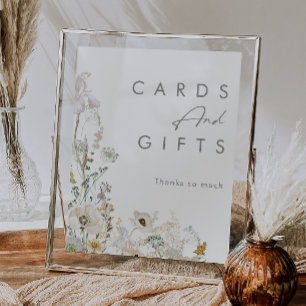 Whimsical Wildflower Meadow Ivory Cards and Gifts  Poster