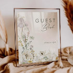Whimsical Wildflower Meadow Ivory Guest Book Sign<br><div class="desc">This Whimsical Wildflower Meadow Ivory guest book sign is perfect for your simple, elegant boho wedding. The modern rustic greenery accompanied by the minimalist watercolor wildflowers will help bring your vision to life! This design of pretty gold flowers, touches of bohemian sage green and purple is sure to complete your...</div>