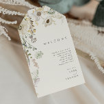 Whimsical Wildflower Meadow Ivory Wedding Welcome Gift Tags<br><div class="desc">This Whimsical Wildflower Meadow Ivory wedding welcome gift tags is perfect for your simple, elegant boho wedding. The modern rustic greenery accompanied by the minimalist watercolor wildflowers will help bring your vision to life! This design of pretty gold flowers, touches of bohemian sage green and purple is sure to complete...</div>