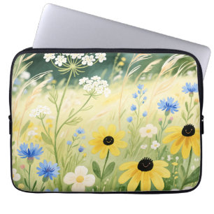 Whimsical Wildflower Meadow  Laptop Sleeve