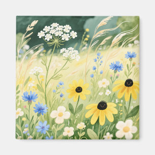 Whimsical Wildflower Meadow  Magnet