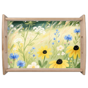 Whimsical Wildflower Meadow Serving Tray