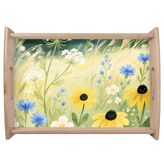Whimsical Wildflower Meadow  Serving Tray (Front)