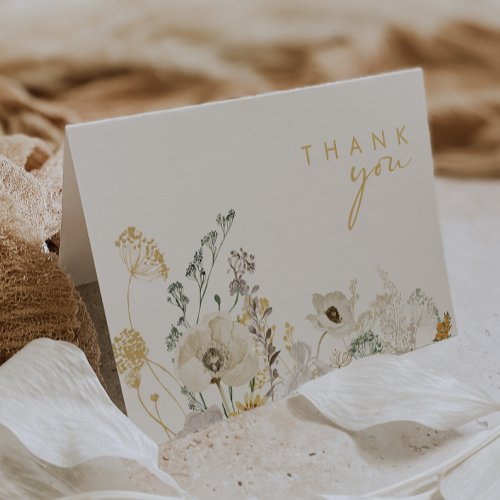 Whimsical Wildflower Meadow Thank You Card