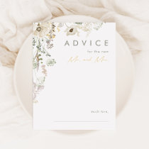 Whimsical Wildflower Meadow Wedding Advice Card