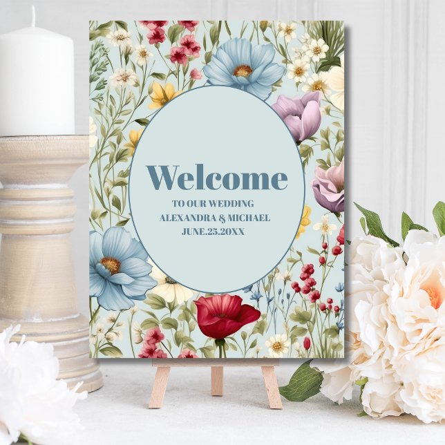 Whimsical Wildflower Meadow Wedding Foam Board (Creator Uploaded)