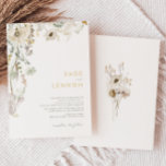 Whimsical Wildflower Meadow Wedding Invitation<br><div class="desc">This Whimsical Wildflower Meadow wedding invitation is perfect for your simple, elegant boho wedding. The modern rustic greenery accompanied by the minimalist watercolor wildflowers will help bring your vision to life! This design of pretty gold flowers, touches of bohemian sage green and purple is sure to complete your minimal fall...</div>