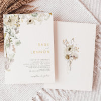 Whimsical Wildflower Meadow Wedding Invitation