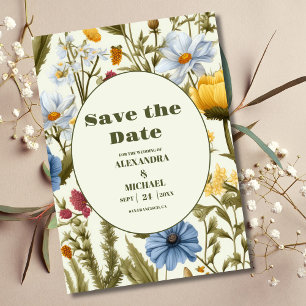 Whimsical Wildflower Meadow Wedding Save The Date