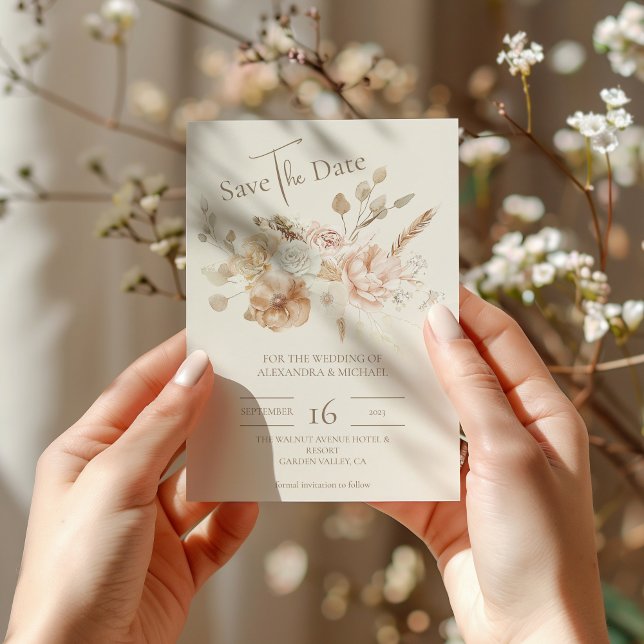 Whimsical Wildflower Meadow Wedding Save The Date (Creator Uploaded)