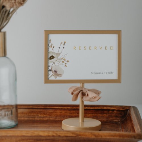 Whimsical Wildflower Reserved Sign