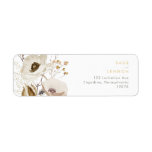 Whimsical Wildflower Return Address Label<br><div class="desc">This Whimsical Wildflower return address label is perfect for your simple, elegant boho wedding. The minimalist watercolor wildflowers will help bring your vision to life! The design of pretty white and gold flowers, with touches of purple and yellow, is sure to complete your minimal fall floral wedding dream! Keep it...</div>
