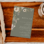 Whimsical Wildflower | Sage Green Details Enclosure Card<br><div class="desc">This Whimsical Wildflower | Sage Green details enclosure card is perfect for your simple, elegant boho wedding. The modern rustic greenery accompanied by the minimalist watercolor wildflowers will help bring your vision to life! This design of pretty gold flowers, touches of bohemian sage green and purple is sure to complete...</div>