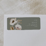 Whimsical Wildflower | Sage Green Return Address L Label<br><div class="desc">This Whimsical Wildflower | Sage Green return address label is perfect for your simple, elegant boho wedding. The minimalist watercolor wildflowers will help bring your vision to life! The design of pretty white and gold flowers, with touches of purple and yellow, is sure to complete your minimal fall floral wedding...</div>