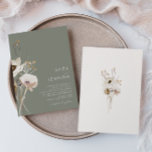 Whimsical Wildflower | Sage Green Wedding Invitation<br><div class="desc">This Whimsical Wildflower | Sage Green wedding invitation is perfect for your simple, elegant boho wedding. The minimalist watercolor wildflowers will help bring your vision to life! The design of pretty white and gold flowers, with touches of purple and yellow, is sure to complete your minimal fall floral wedding dream!...</div>