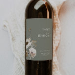 Whimsical Wildflower | Sage Green Wedding Wine Label<br><div class="desc">This Whimsical Wildflower | Sage Green wedding wine label is perfect for your simple, elegant boho wedding. The minimalist watercolor wildflowers will help bring your vision to life! The design of pretty white and gold flowers, with touches of purple and yellow, is sure to complete your minimal fall floral wedding...</div>