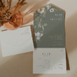 Whimsical Wildflower Sage Meadow Seal And Send All In One Invitation<br><div class="desc">This Whimsical Wildflower Green Meadow seal and send all in one invitation is perfect for your simple, elegant boho wedding. The modern rustic greenery accompanied by the minimalist watercolor wildflowers will help bring your vision to life! This design of pretty gold flowers, touches of bohemian sage green and purple is...</div>