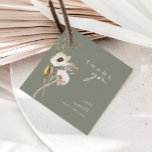 Whimsical Wildflower | Sage Thank You Favor Tags<br><div class="desc">These Whimsical Wildflower | Sage thank you favor tags are perfect for your simple, elegant boho wedding. The minimalist watercolor wildflowers will help bring your vision to life! The design of pretty white and gold flowers, with touches of purple and yellow, is sure to complete your minimal fall floral wedding...</div>