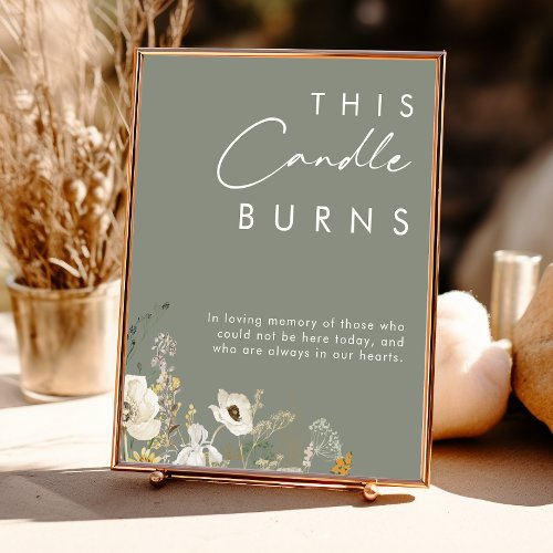 Whimsical Wildflower  Sage This Candle Burns Poster