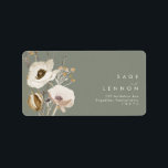 Whimsical Wildflower | Sage Wedding RSVP Address Label<br><div class="desc">This Whimsical Wildflower | Sage wedding RSVP address label is perfect for your simple, elegant boho wedding. The minimalist watercolor wildflowers will help bring your vision to life! The design of pretty white and gold flowers, with touches of purple and yellow, is sure to complete your minimal fall floral wedding...</div>