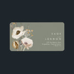 Whimsical Wildflower | Sage Wedding RSVP Address Label<br><div class="desc">This Whimsical Wildflower | Sage wedding RSVP address label is perfect for your simple, elegant boho wedding. The minimalist watercolor wildflowers will help bring your vision to life! The design of pretty white and gold flowers, with touches of purple and yellow, is sure to complete your minimal fall floral wedding...</div>