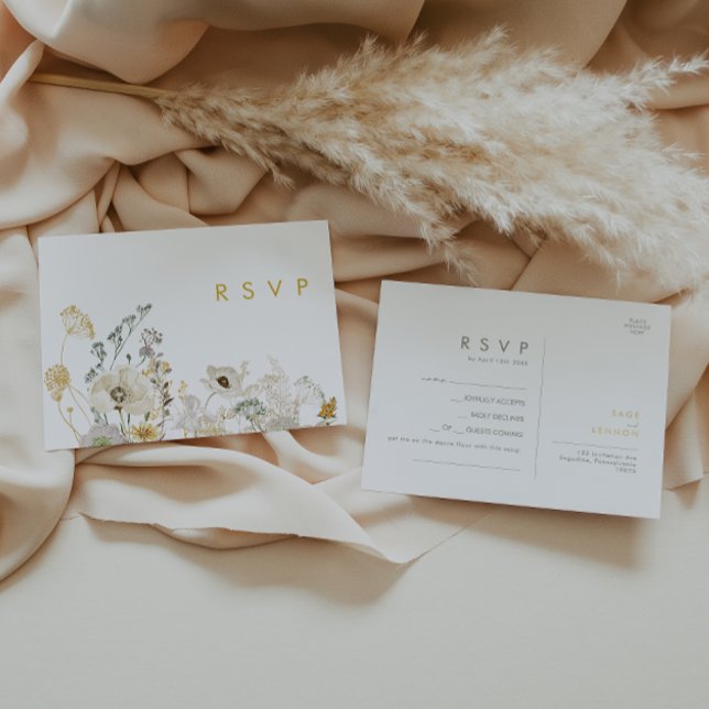 Whimsical Wildflower Song Request RSVP Card (Creator Uploaded)