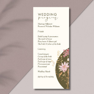 Whimsical Wildflower Spring Summer Fall Wedding Menu
