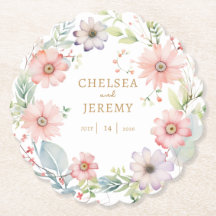 Whimsical Wildflower Watercolor Design Wedding