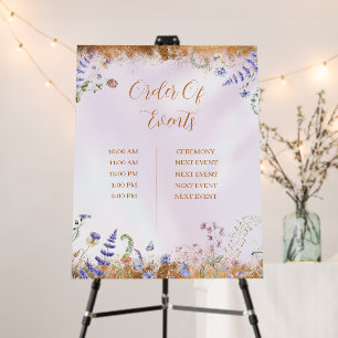 Whimsical Wildflower Wedding Events Sign