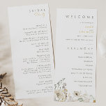 Whimsical Wildflower Wedding Program<br><div class="desc">This Whimsical Wildflower wedding program is perfect for your simple, elegant boho wedding. The modern rustic greenery accompanied by the minimalist watercolor wildflowers will help bring your vision to life! This design of pretty gold flowers, touches of bohemian sage green and purple is sure to complete your minimal fall floral...</div>