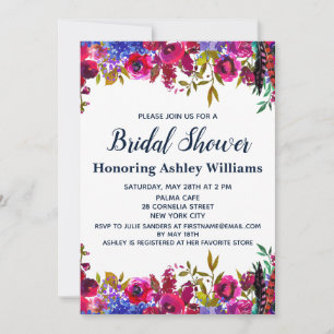 Whimsical Wildflowers Bridal Shower Botanical Boho Invitation