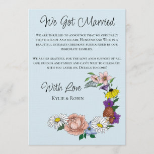 Whimsical Wildflowers Butterfly Mushroom Wedding  Invitation