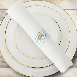 Whimsical Wildflowers Butterfly Mushroom Wedding Napkin Bands