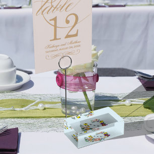 Whimsical Wildflowers Butterfly Mushroom Wedding Place Card Holder