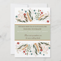 Simple Modern Wedding Leaves Custom Inspirivity Wine Label