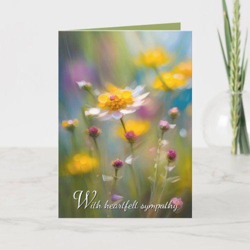 Whimsical Wildflowers Sympathy Card