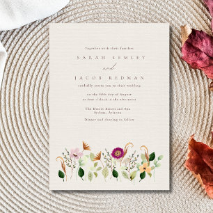 Whimsical Wildflowers Wedding Invitation