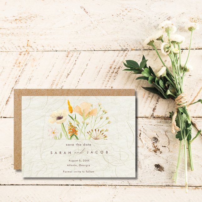 Whimsical Wildflowers Wedding  Save The Date (Whimsical Wildflowers Wedding Save The Date)