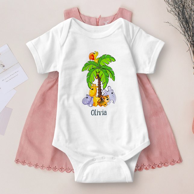Whimsical Wildlife: Adorable Animal Friends Baby Bodysuit (Creator Uploaded)