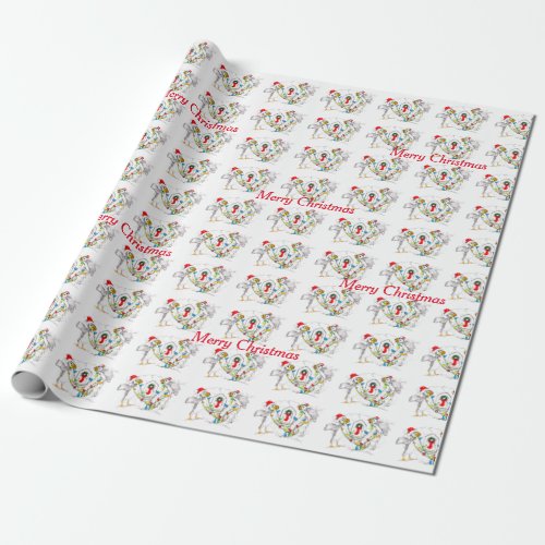 Whimsical Wildlife Christmas Puffin Wrapping Paper