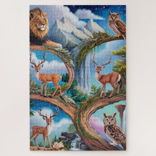 Whimsical Wildlife Fantasy Intricate Miniature  Jigsaw Puzzle