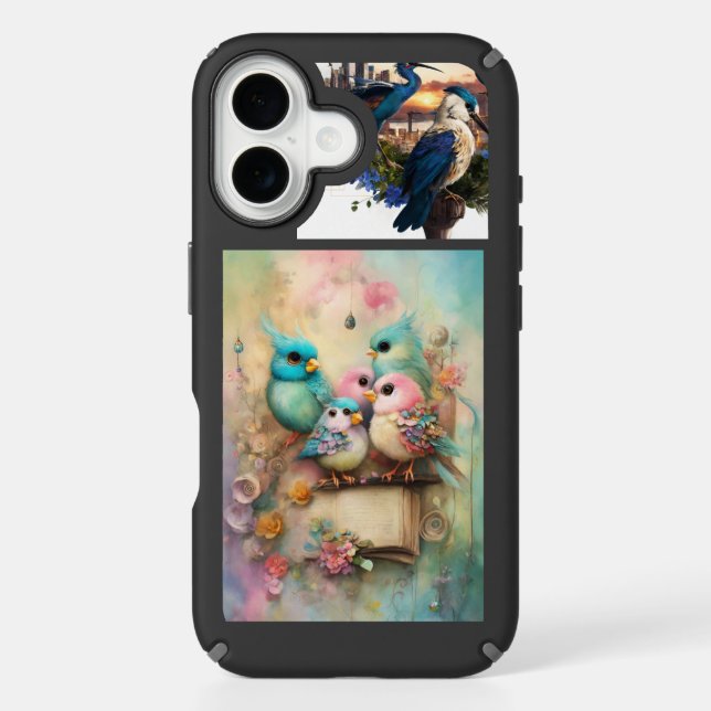 "Whimsical Wildlife Tees: Unique Bird-Themed Desig Speck iPhone Case (Front)