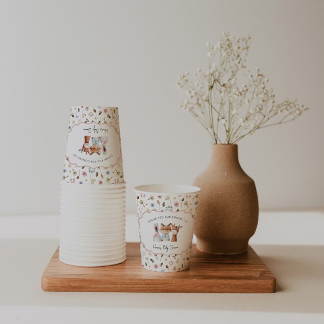 Whimsical Wildlings | Vintage Animals Baby Shower Paper Cups (Creator Uploaded)