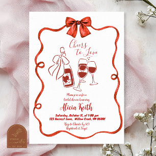Whimsical Wine Tasting Bridal Shower Invitation